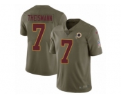 Youth Nike Washington Redskins #7 Joe Theismann Limited Olive 2017 Salute to Service NFL Jersey