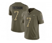 Youth Nike Washington Redskins #7 Joe Theismann Limited Olive Camo 2017 Salute to Service NFL Jersey