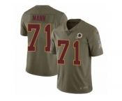 Youth Nike Washington Redskins #71 Charles Mann Limited Olive 2017 Salute to Service NFL Jersey