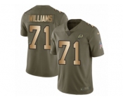Youth Nike Washington Redskins #71 Trent Williams Limited Olive Gold 2017 Salute to Service NFL Jersey