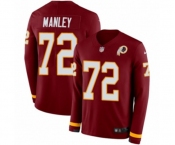 Youth Nike Washington Redskins #72 Dexter Manley Limited Burgundy Therma Long Sleeve NFL Jersey