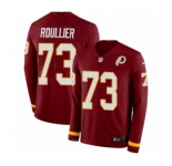 Youth Nike Washington Redskins #73 Chase Roullier Limited Burgundy Therma Long Sleeve NFL Jersey