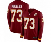 Youth Nike Washington Redskins #73 Chase Roullier Limited Burgundy Therma Long Sleeve NFL Jersey