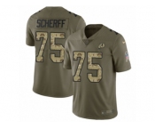 Youth Nike Washington Redskins #75 Brandon Scherff Limited Olive Camo 2017 Salute to Service NFL Jersey