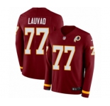 Youth Nike Washington Redskins #77 Shawn Lauvao Limited Burgundy Therma Long Sleeve NFL Jersey