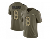 Youth Nike Washington Redskins #8 Kirk Cousins Limited Olive Camo 2017 Salute to Service NFL Jersey
