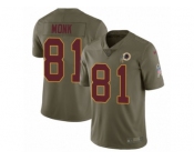 Youth Nike Washington Redskins #81 Art Monk Limited Olive 2017 Salute to Service NFL Jersey