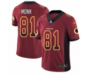 Youth Nike Washington Redskins #81 Art Monk Limited Red Rush Drift Fashion NFL Jersey
