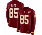 Youth Nike Washington Redskins #85 Vernon Davis Limited Burgundy Therma Long Sleeve NFL Jersey