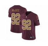 Youth Nike Washington Redskins #92 Stacy McGee Vapor Untouchable Limited Burgundy Red Gold Number Alternate 80TH Anniversary NFL Jersey