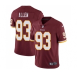 Youth Nike Washington Redskins #93 Jonathan Allen Burgundy Red Team Color Vapor Untouchable Elite Player NFL Jersey
