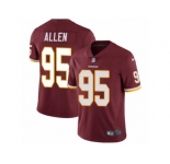 Youth Nike Washington Redskins #95 Jonathan Allen Vapor Untouchable Limited Burgundy Red Team Color NFL Jersey
