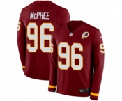Youth Nike Washington Redskins #96 Pernell McPhee Limited Burgundy Therma Long Sleeve NFL Jersey
