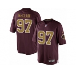 Youth Nike Washington Redskins #97 Terrell McClain Limited Burgundy Red Gold Number Alternate 80TH Anniversary NFL Jersey