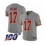 Youth Washington Redskins #17 Doug Williams Limited Gray Inverted Legend 100th Season Football Jersey