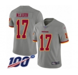 Youth Washington Redskins #17 Terry McLaurin Limited Gray Inverted Legend 100th Season Football Jersey