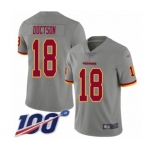 Youth Washington Redskins #18 Josh Doctson Limited Gray Inverted Legend 100th Season Football Jersey