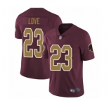 Youth Washington Redskins #23 Bryce Love Burgundy Red Gold Number Alternate 80TH Anniversary Vapor Untouchable Limited Player Football Jersey