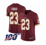 Youth Washington Redskins #23 Quinton DuBasketballr Burgundy Red Team Color Vapor Untouchable Limited Player 100th Season Football Jersey