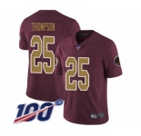 Youth Washington Redskins #25 Chris Thompson Burgundy Red Gold Number Alternate 80TH Anniversary Vapor Untouchable Limited Player 100th Season Football Jer