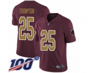 Youth Washington Redskins #25 Chris Thompson Burgundy Red Gold Number Alternate 80TH Anniversary Vapor Untouchable Limited Player 100th Season Football Jer