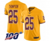 Youth Washington Redskins #25 Chris Thompson Limited Gold Rush Vapor Untouchable 100th Season Football Jersey