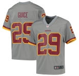 Youth Washington Redskins #29 Derrius Guice Limited Gray Inverted Legend Football Jersey