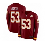 Youth Washington Redskins #53 Jon Bostic Limited Burgundy Therma Long Sleeve Football Jersey