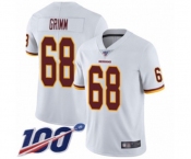Youth Washington Redskins #68 Russ Grimm White Vapor Untouchable Limited Player 100th Season Football Jersey