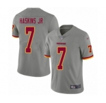 Youth Washington Redskins #7 Dwayne Haskins Limited Gray Inverted Legend Football Jerseys