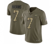 Youth Washington Redskins #7 Dwayne Haskins Limited Olive Camo 2017 Salute to Service Football Jersey