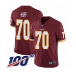 Youth Washington Redskins #70 Sam Huff Burgundy Red Team Color Vapor Untouchable Limited Player 100th Season Football Jersey