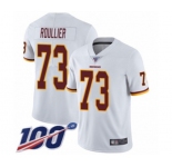 Youth Washington Redskins #73 Chase Roullier White Vapor Untouchable Limited Player 100th Season Football Jersey