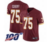 Youth Washington Redskins #75 Brandon Scherff Burgundy Red Team Color Vapor Untouchable Limited Player 100th Season Football Jersey
