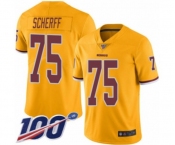Youth Washington Redskins #75 Brandon Scherff Limited Gold Rush Vapor Untouchable 100th Season Football Jersey