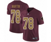 Youth Washington Redskins #78 Wes Martin Burgundy Red Gold Number Alternate 80TH Anniversary Vapor Untouchable Limited Player Football Jersey
