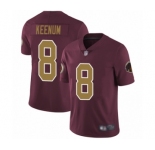 Youth Washington Redskins #8 Case Keenum Burgundy Red Gold Number Alternate 80TH Anniversary Vapor Untouchable Limited Player Football Jersey