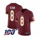 Youth Washington Redskins #8 Case Keenum Burgundy Red Team Color Vapor Untouchable Limited Player 100th Season Football Jersey