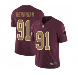 Youth Washington Redskins #91 Ryan Kerrigan Burgundy Red Gold Number Alternate 80TH Anniversary Vapor Untouchable Limited Player Football Jersey