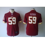 nike youth nfl jerseys washington redskins #59 fletcher red[nike]