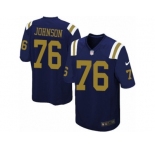 Men Nike New York Jets #76 Wesley Johnson Game Navy Blue Alternate NFL Jersey