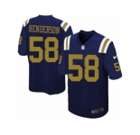 Men's Nike New York Jets #58 Erin Henderson Game Navy Blue Alternate NFL Jersey
