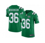 Men Nike New York Jets #36 Rashard Robinson Elite Green Rush Vapor Untouchable NFL Jersey