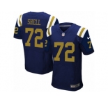 Men Nike New York Jets #72 Brandon Shell Elite Navy Blue Alternate NFL Jersey