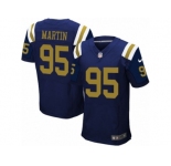 Men Nike New York Jets #95 Josh Martin Elite Navy Blue Alternate NFL Jersey