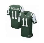 Men's Nike New York Jets #11 Robby Anderson Elite Green Team Color NFL Jersey