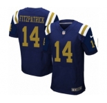 Men's Nike New York Jets #14 Ryan Fitzpatrick Elite Navy Blue Alternate NFL Jersey