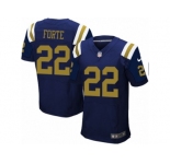 Men's Nike New York Jets #22 Matt Forte Elite Navy Blue Alternate NFL Jersey