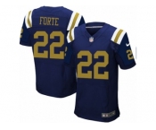Men's Nike New York Jets #22 Matt Forte Elite Navy Blue Alternate NFL Jersey