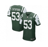 Men's Nike New York Jets #53 Mike Catapano Elite Green Team Color NFL Jersey